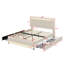 Lit double tapissier avec lumière DEL Kymbria, 4 tiroirs-359031649