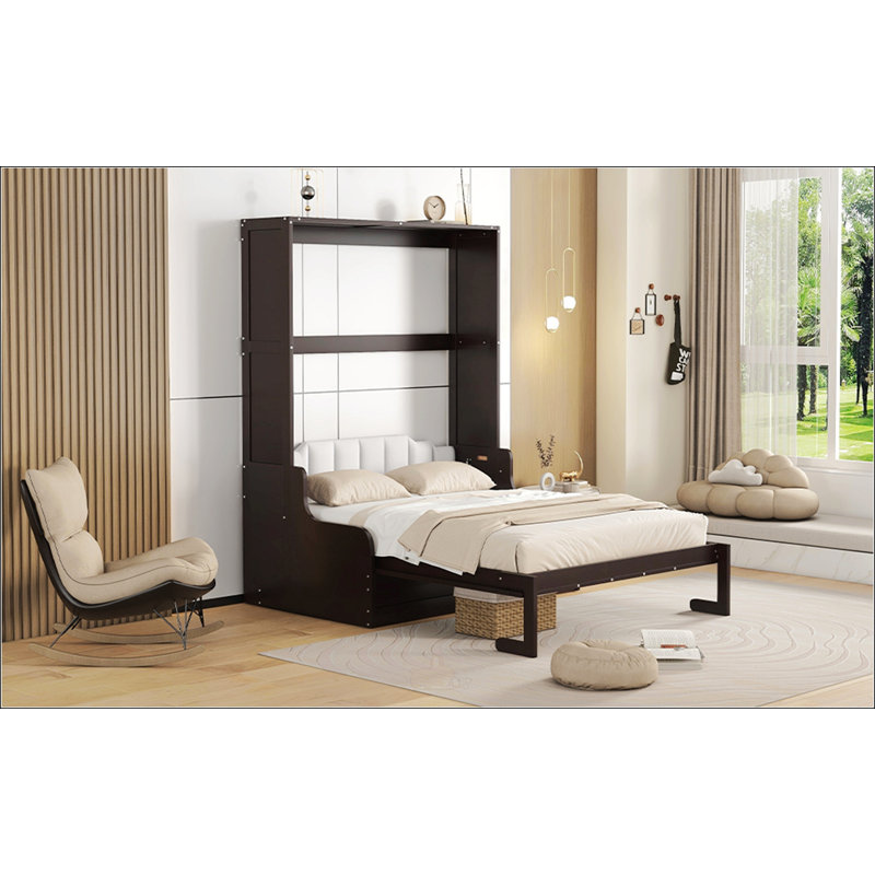 Grand lit escamotable avec coussin