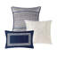 Ensemble de courtepointe réversible 6 pièces en bleu marine / très grand lit. Rembourrage. Coussins décoratifs plissés. Très grand lavable et enchanteur. Pièces avec coussins. Polyvalent-121313506-121313507