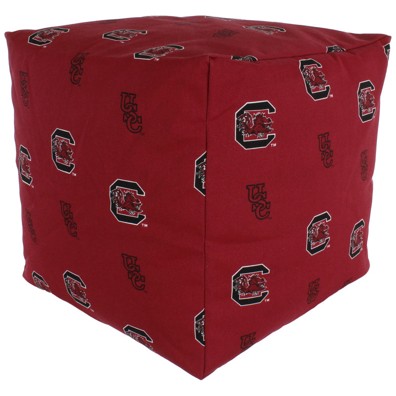 Petit fauteuil à billes classique d’extérieur à coussin cubique Kansas Jayhawks South Carolina Gamecocks