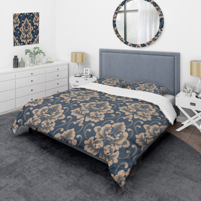Ensemble de housse de couette en microfibre brun / rose 3 pièces