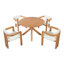 Ensemble de salle à manger extérieur 5 pièces en bois d'acacia avec 4 chaises demi-tonneau-1990741045