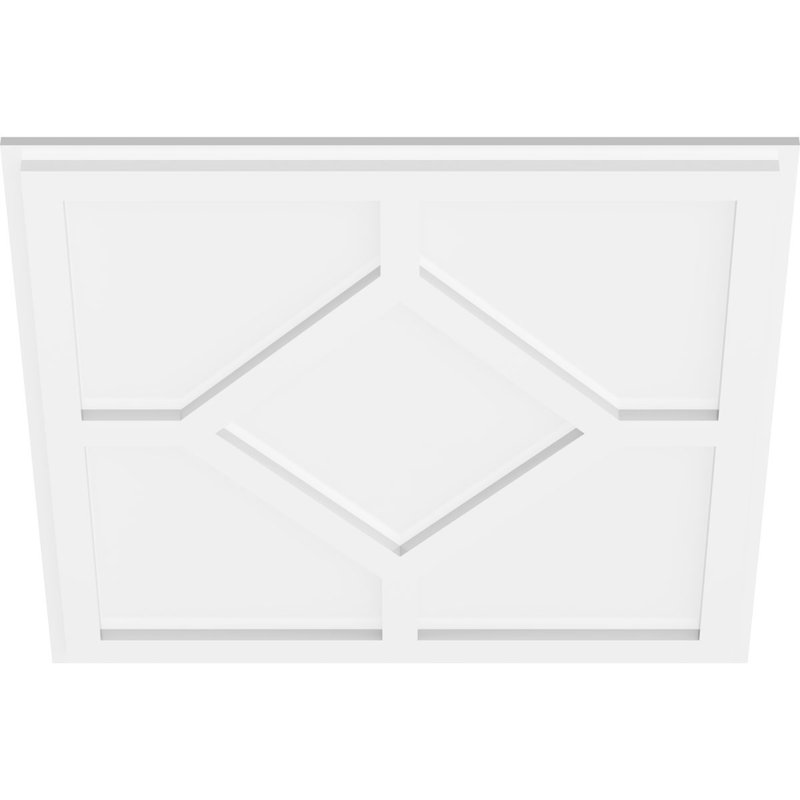 Médaillon de plafond contemporain en PVC de qualité architecturale 16 "x P 5 1/2" x P 1 "Embry, H 16 po x l 16 po x P 1 po