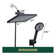 Adjustable 12" Rectangular High Pressure Dual Shower Head with 6-Spray Handheld Shower