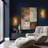 Linear LED Gold Flush Mounted Wall Sconce Dimmable with Striped Texture Clear Panel-1529187034-1529187039