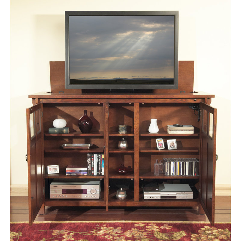 Bungalow TV Stand for TVs up to 55", Mission Chestnut