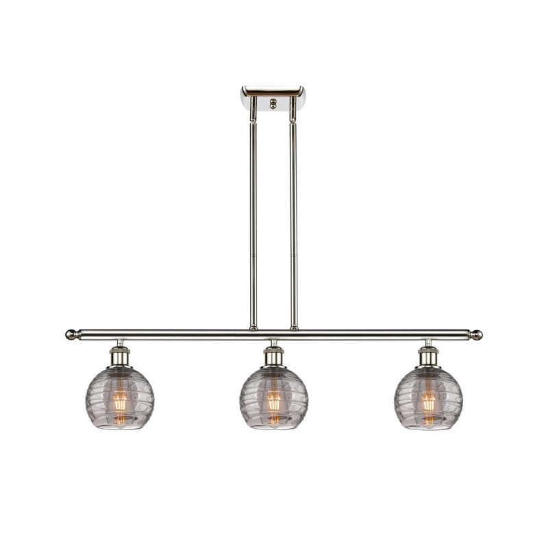 Ellington 3 - Light Kitchen Island Pendant, Polished Nickel