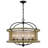 Palencia 5-Light Rubber Wood Round Chandelier with Organza Shade
