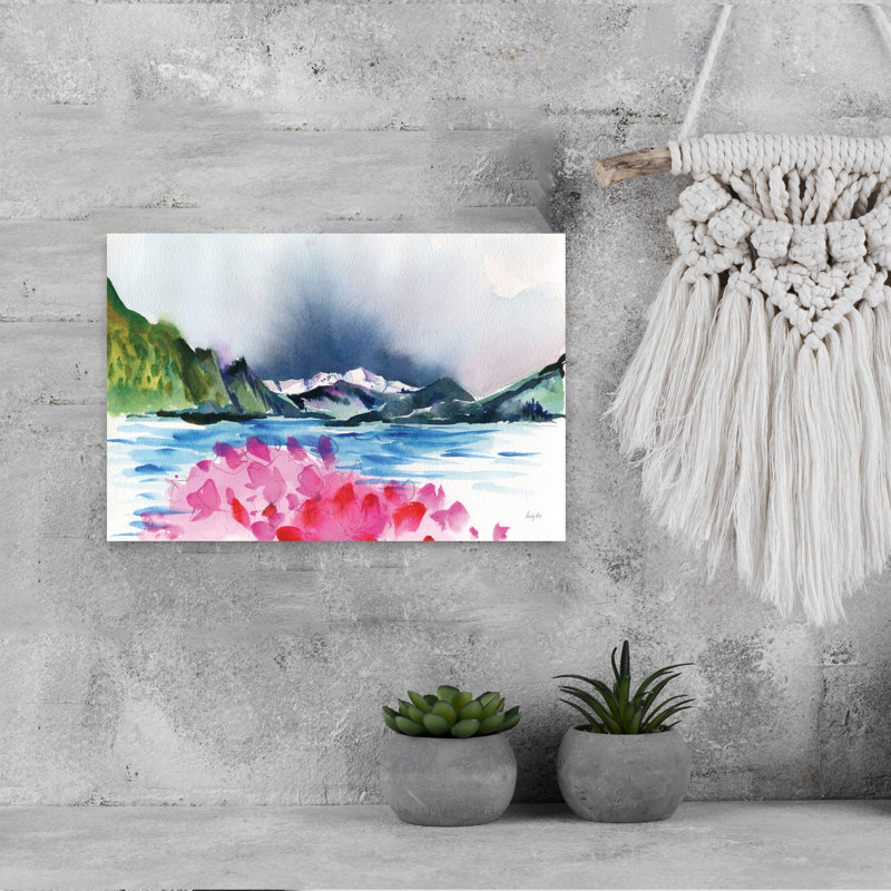 Art mural abstrait contemporain Moody Cove, H 12 po x l 18 po