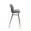 Upholstered Counter Stool with Metal Frame