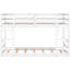 Lit simple au-dessus d'un lit superposé blanc, fabrication de la structure, pour une qualité de longue durée, garde-corps sur toute la longueur, s'adapte à la structure en pin des matelas, contrôle de la qualité, standard