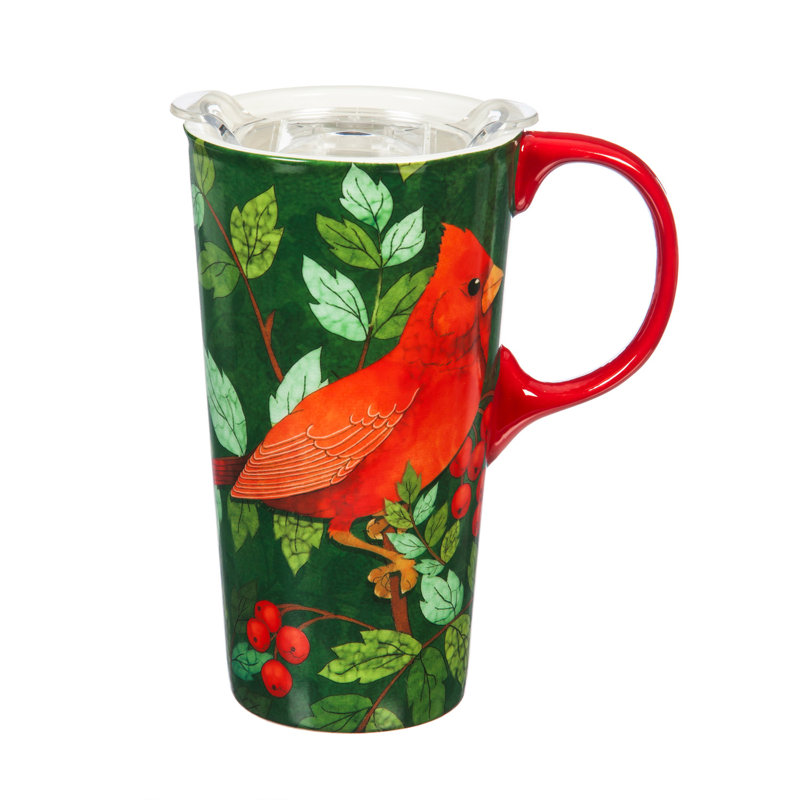 Grande tasse de voyage cardinal avec baies Karlov