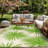 Andalyn Tropical Green/Ivory Reversible Indoor/Outdoor Area Rug-1631646287