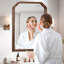 Ancalin Solid Wood Arched Wall Mirror-1117322293-1127723840