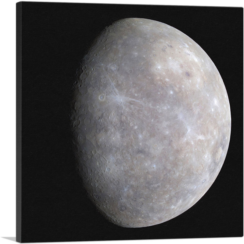 Planète mercure, planète la plus proche du soleil - reproduction de photo sur toile tendue, H 12 po x l 12 po x P 1,5 po