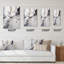 Blanc et gris ondulations de pierre I - horloges murales abstraites en marbre-1563550403