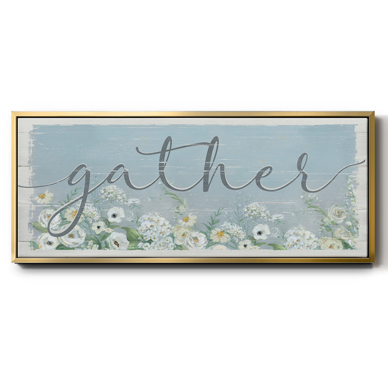 Gather Garden- Framed Canvas, 20" H x 50" W