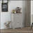 Farmhouse Barn Door Accent Cabinet with Adjustable Shelf and Drawer for Versatile Storage and Stylish Home Decor-128975511