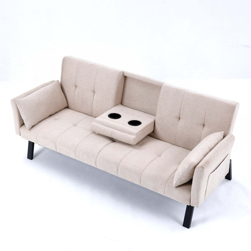 70"Convertible Sofa Bed, Beige