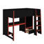 Lit mezzanine double avec bureau