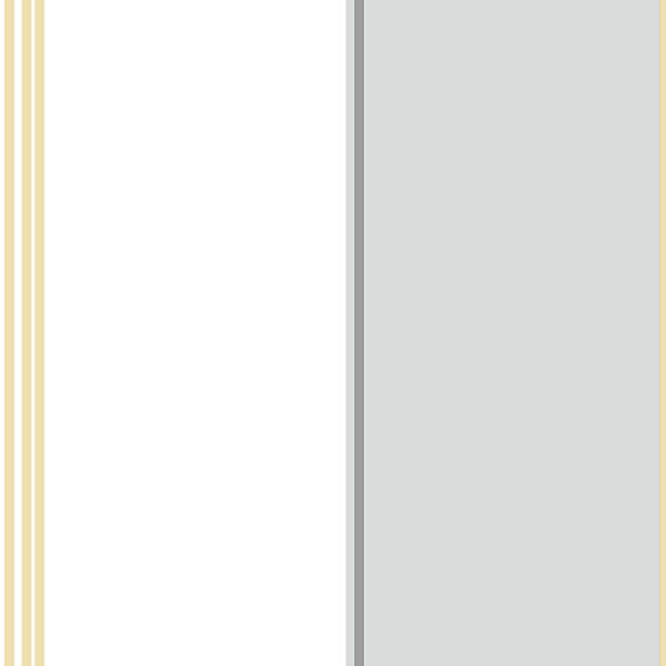 Papier peint 32,7 pi x 20,5 po Jenele, Gris / jaune
