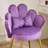26’ Wide Gray Scalloped Petal Tufted Velvet Accent Chair With Pillows-442690617