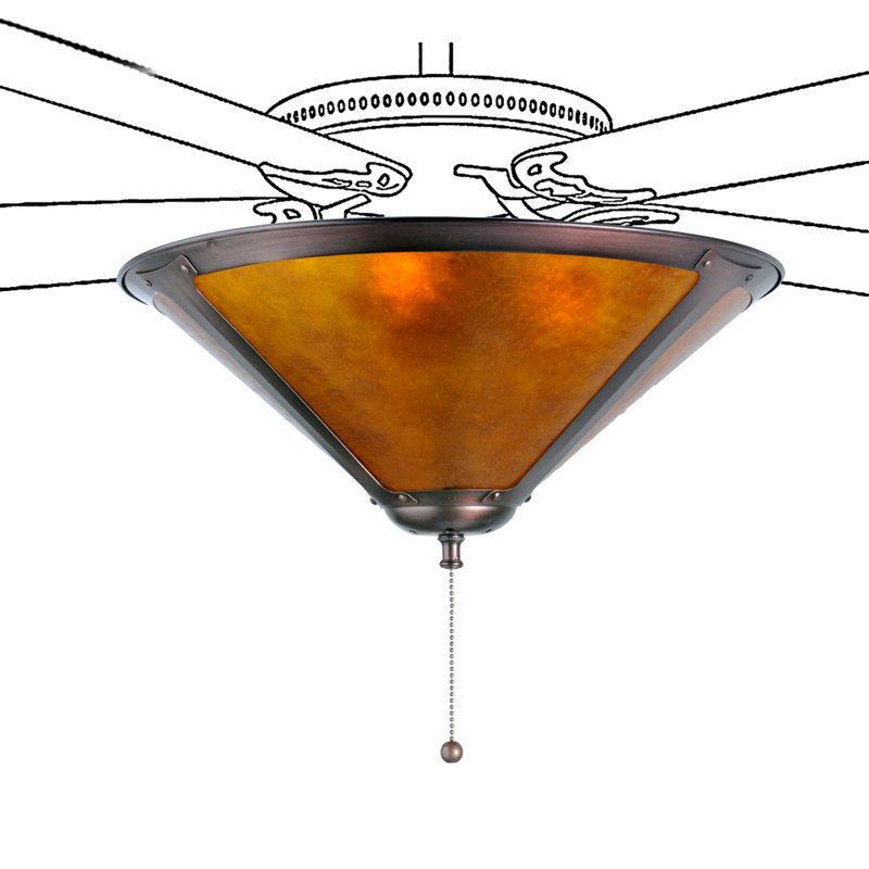 Ensemble d'éclairage pour ventilateur de plafond 3 lumières Sutter