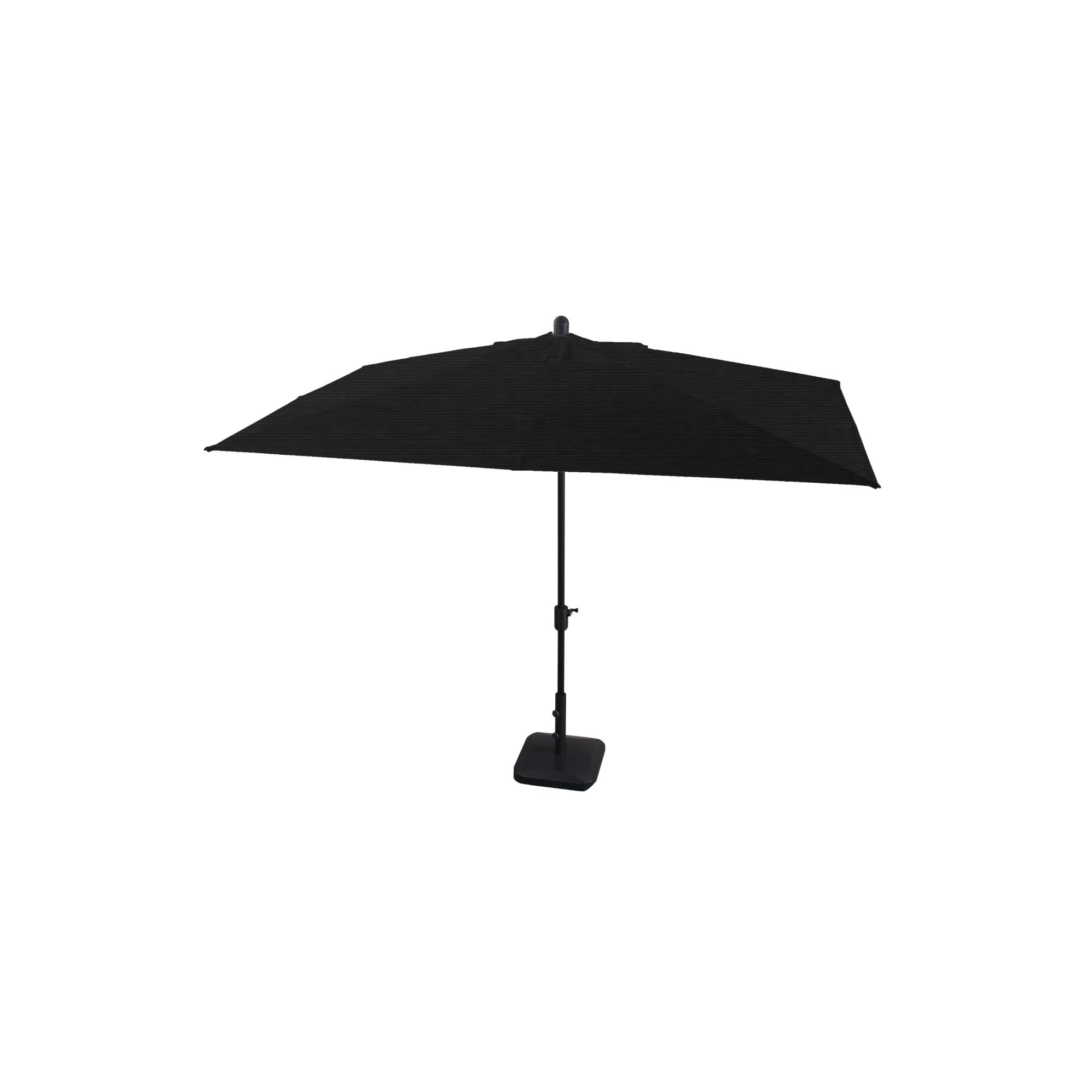 Olivier 116.7'' Outdoor Umbrella, Starring Gray, Canvas Black Sunbrella® Canvas