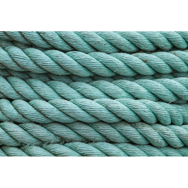 Green Rope - Wrapped Canvas Print, 20cm H x 30cm W x 3.8cm D