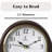 Analog Solid Wood Quartz Tabletop Clock in Dark Brown