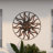 Brown Metal Indoor Outdoor Sun Wall Decor with Colorful Painted Accents