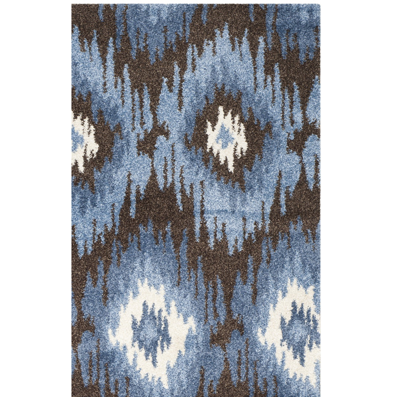 Tapis ikat rétro performance, Rectangle 3 pi x 5 pi
