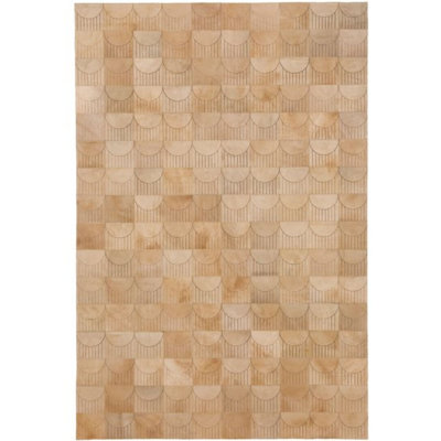 Cowhide Geometric Area Rug
