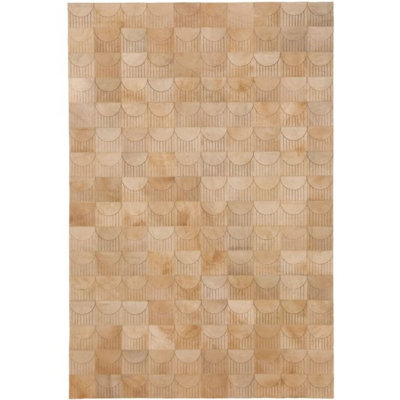Cowhide Geometric Indoor Rug