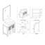 Ensemble de meuble-lavabo pour salle de bain simple 30 po avec miroir Mance-24550999