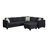 Anissia 112" W x 87" D Sectional Sofa Couches , 7 Seats Modular Sectional Sofa with Ottoman, L shaped couch with 3 Pillows-53139911