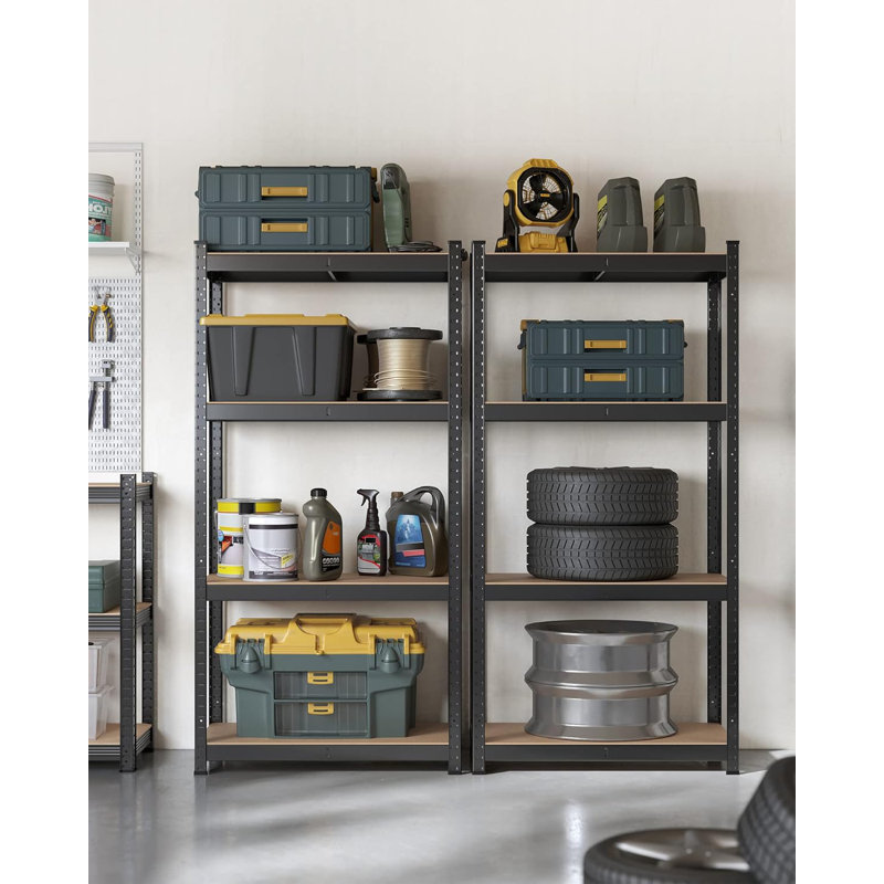 80cm W Steel Storage Rack, Black