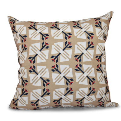 Happy Hippy Geometric Reversible Throw Pillow