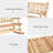 2-Person Rocking Chair With Log Design, Wide Curved Loveseat-1935076207