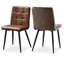 Ensemble de 4 chaises de salle à manger, chaise de cuisine en similicuir, pieds en métal-906221980