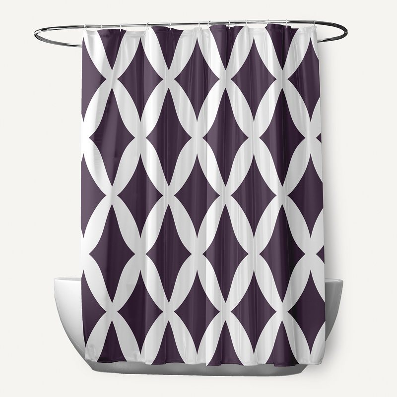 Joshi Floral Shower Curtain, Purple, 70" W x 73" L