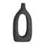 Vase de table moderne en bois découpé pour la décoration intérieure - Grand vase à fleurs pour tablettes, bureaux et décor de comptoir de cuisine - 14 po, noir-2090307788
