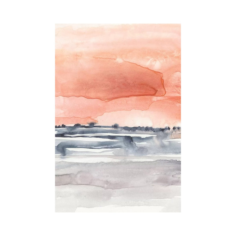 Coral Sky II by Jennifer Goldberger - Wrapped Canvas Gallery-Wrapped Canvas Giclée, 66.04 cm H x 45.72 cm W