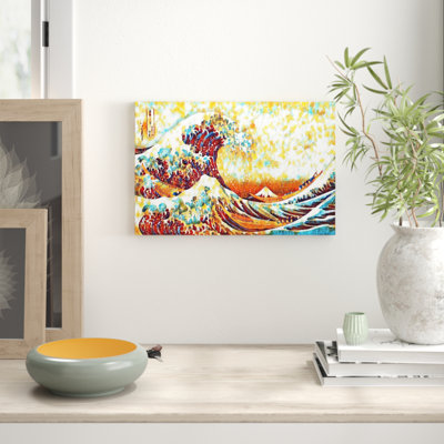 Oriental Hokusai Under the Great Wave of off Kanagawa Art - Wrapped Canvas