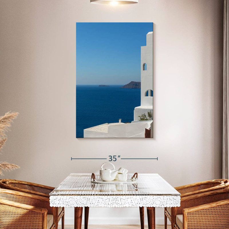 Aime Santorini et la Méditerranée, H 48 po x l 32 po
