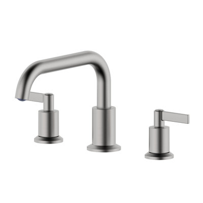 Robinet de baignoire romaine à deux poignées à fixation sur le comptoir 7,9 gallons par minute avec valve brute Kree Collection