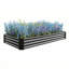 Lit de jardin surélevé en métal durable, idéal pour les fleurs, les plantes et les légumes avec un revêtement antirouille-377654572-377654571