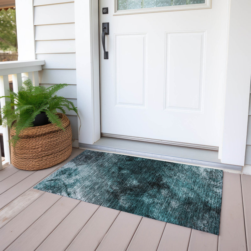 Decicco Abstract Indoor / Outdoor Rug, Rectangle 1'8" x 2'6"