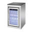 Îlot de cuisine d'extérieur au gaz 85000 avec évier en acier inoxydable, rangement et réfrigérateur compact 85 pouces Silver Design, 304, Silver