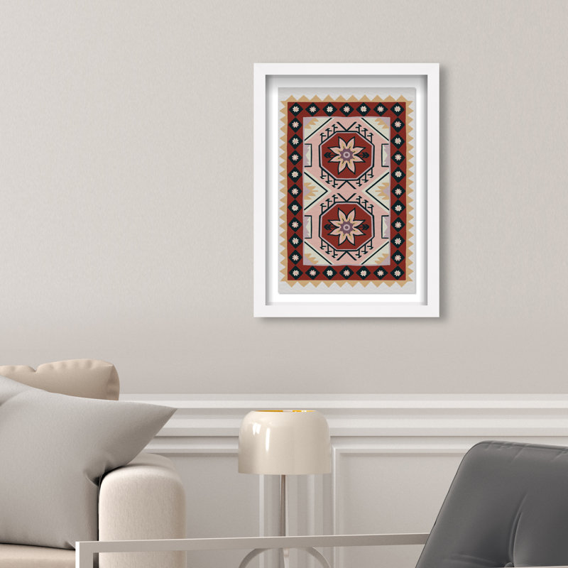 Daylight Damask Print by Oliver Gal, 37.5"H x 25.5"W, White Shadowbox